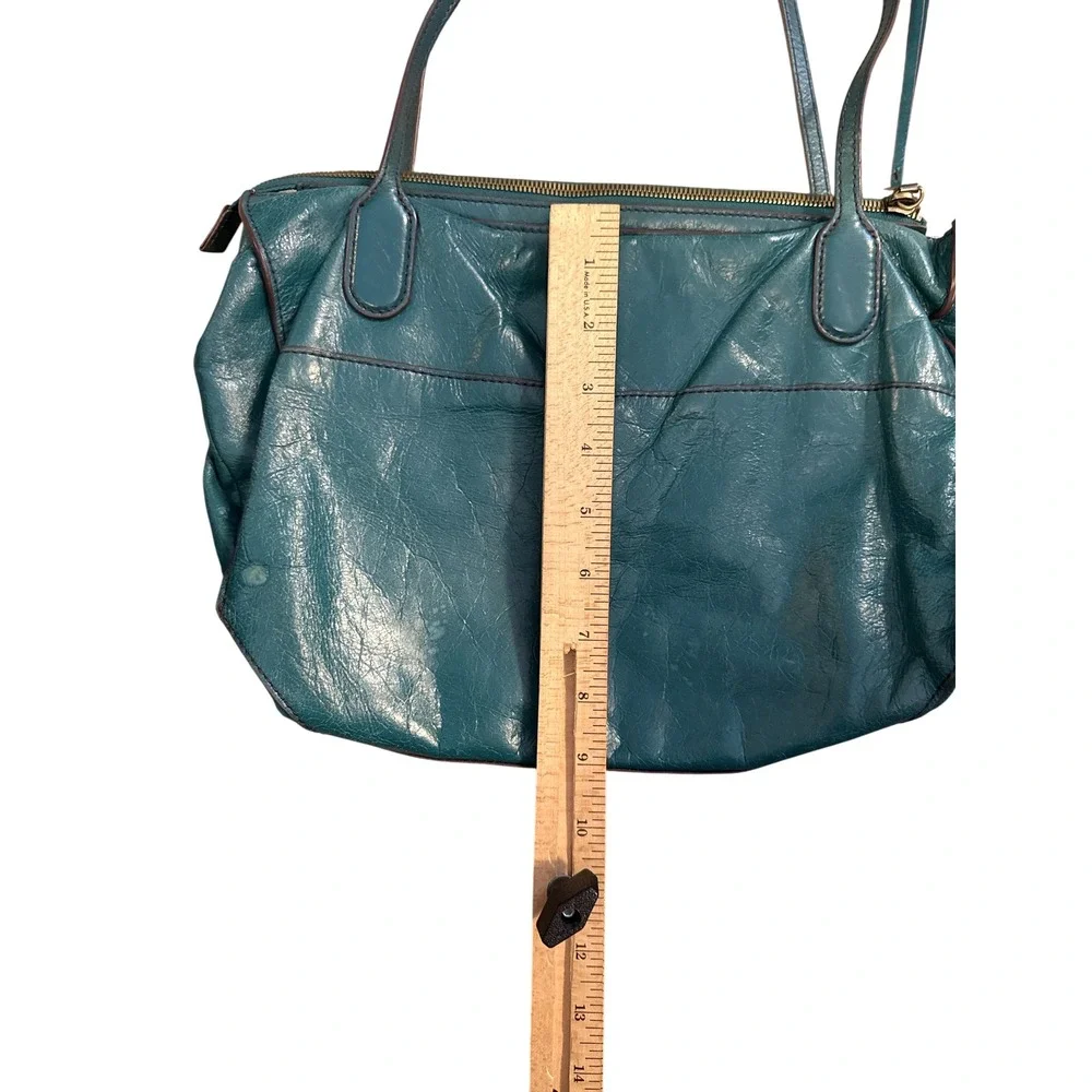 Hobo International Shoulder Bag Womens‎ Large Teal Leather Zip Top Tote